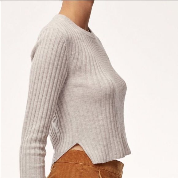 Aritzia Babaton Nathaniel Cropped Ribbed Sweater - Picture 2 of 13